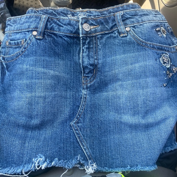 Skirt, Embellished Denim Mini - Picture 6 of 14